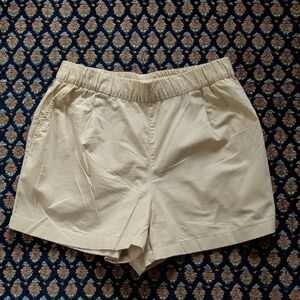 Uniqlo Women's Cream Cotton Shorts